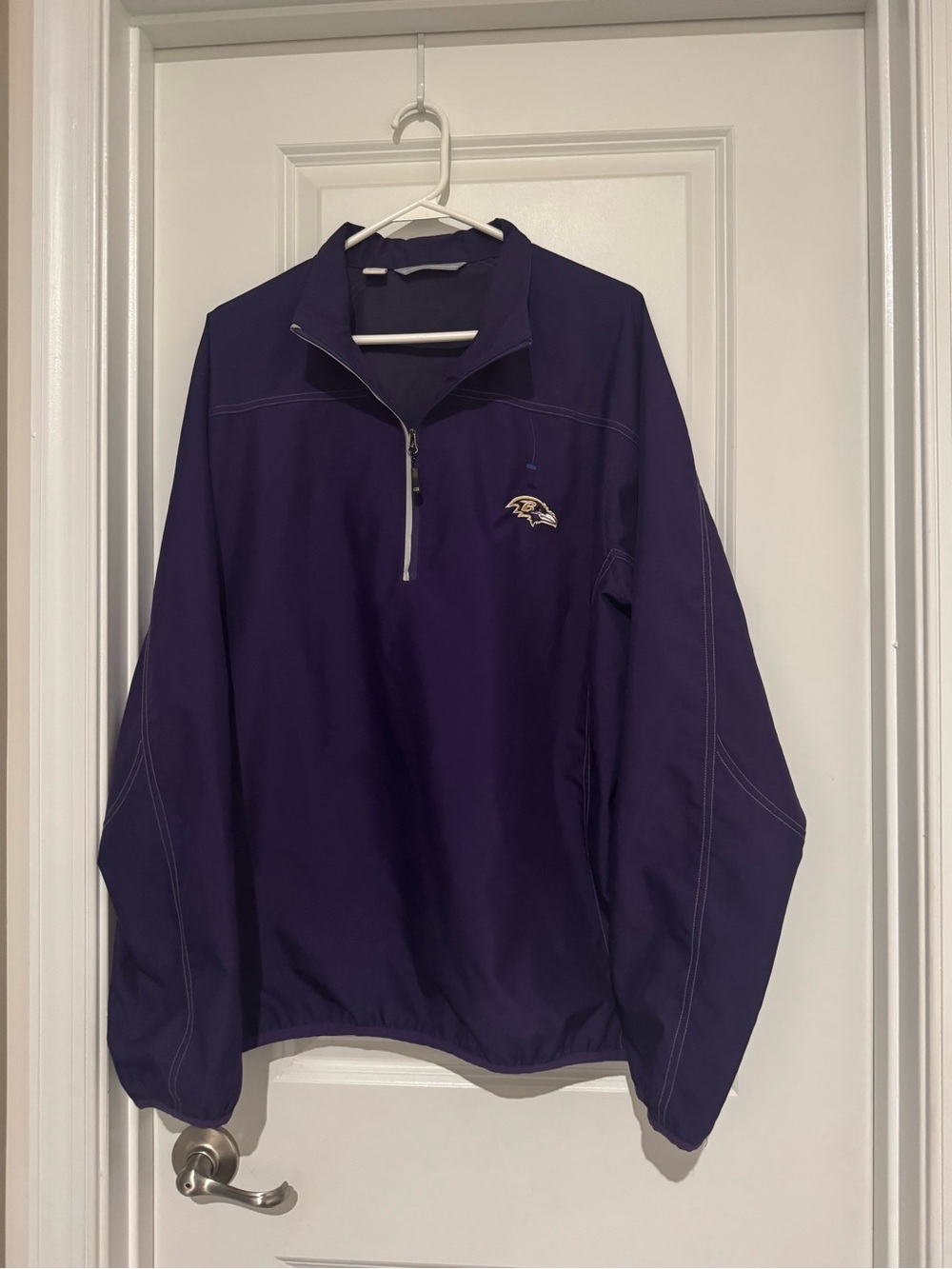 Cutter & Buck Purple Ravens Quarter-Zip Jacket size large